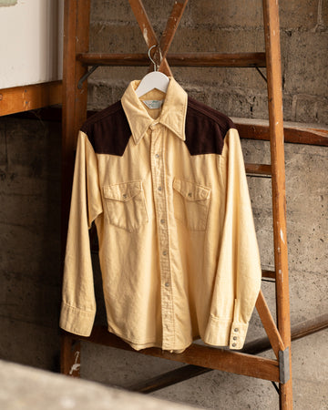 1970's PAL Buttercream Pearl Snap Western Shirt