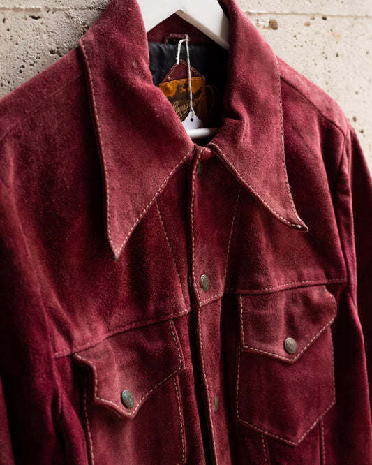 Genuine Leather Cranberry Suede Jacket