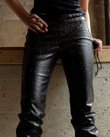Moschino Studded Pleather Pant