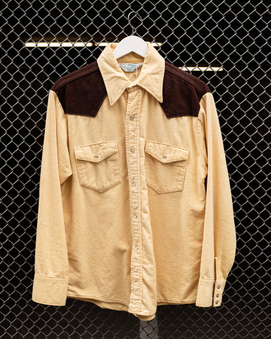 1970's PAL Buttercream Pearl Snap Western Shirt