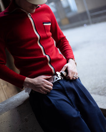 1960's Jean Claude Killy Zip Up Knit Sweater