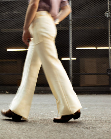 1970's Day's Cream Slacks Deadstock Flare Trousers