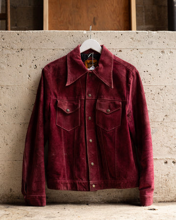 Genuine Leather Cranberry Suede Jacket