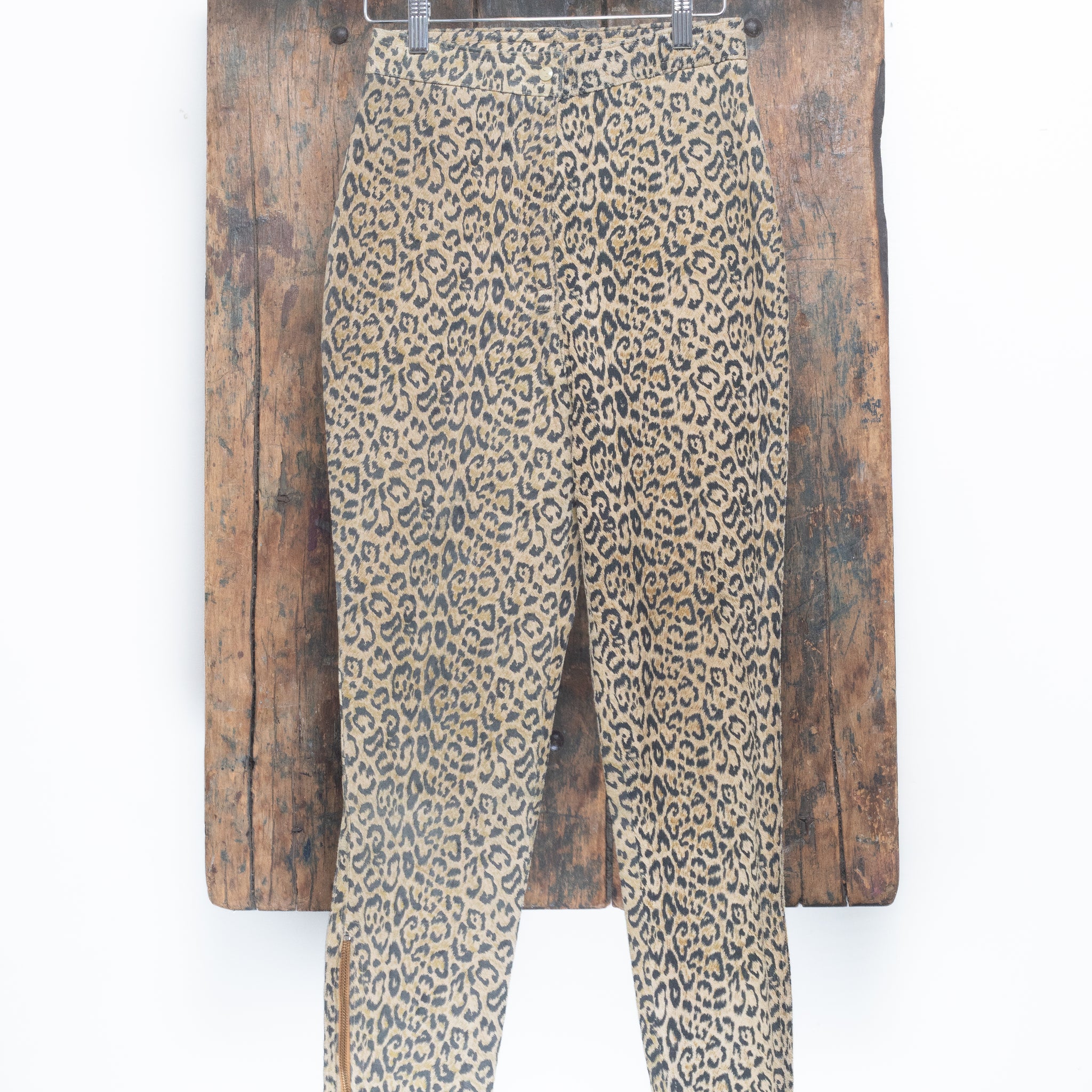 Leather Ranch Le Ranch Du Cuir Cheetah Print Pants Size 25