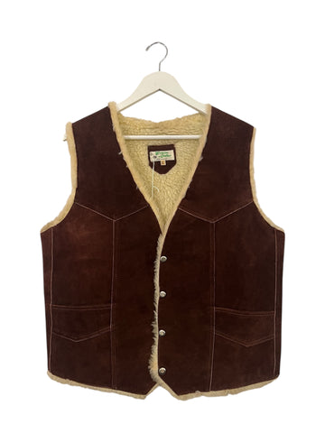 Genuine Suede Sherpa Lined Vest