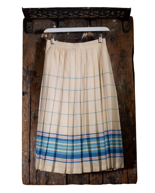 Vintage Japanese Striped Cotton Skirt