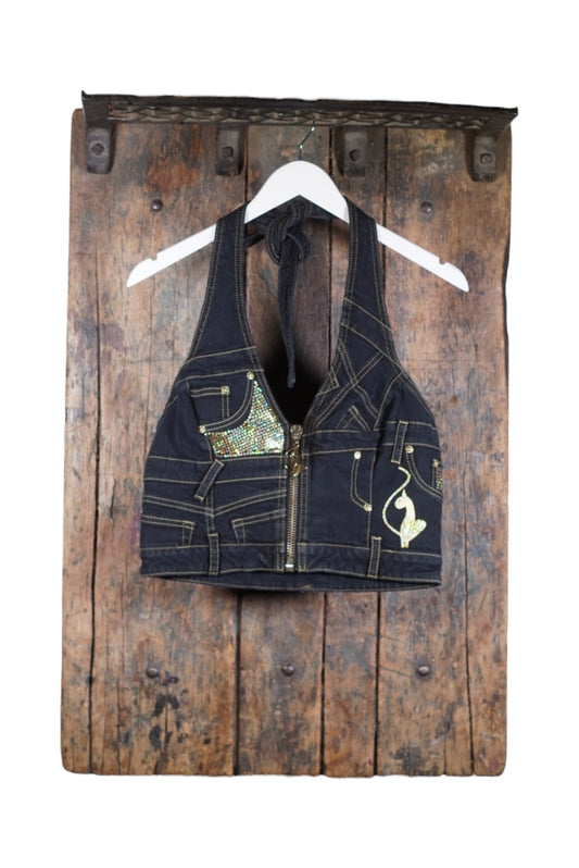 Baby Phat Golddigger Halter Top Size XL