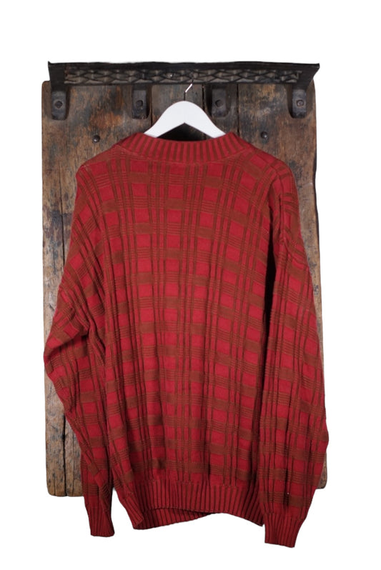 80/90's Christian Dior Monsieur Checked Knit Sweater Size XL