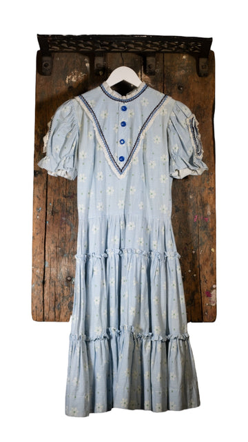 Floral + Plaid Baby Doll Dress Size S