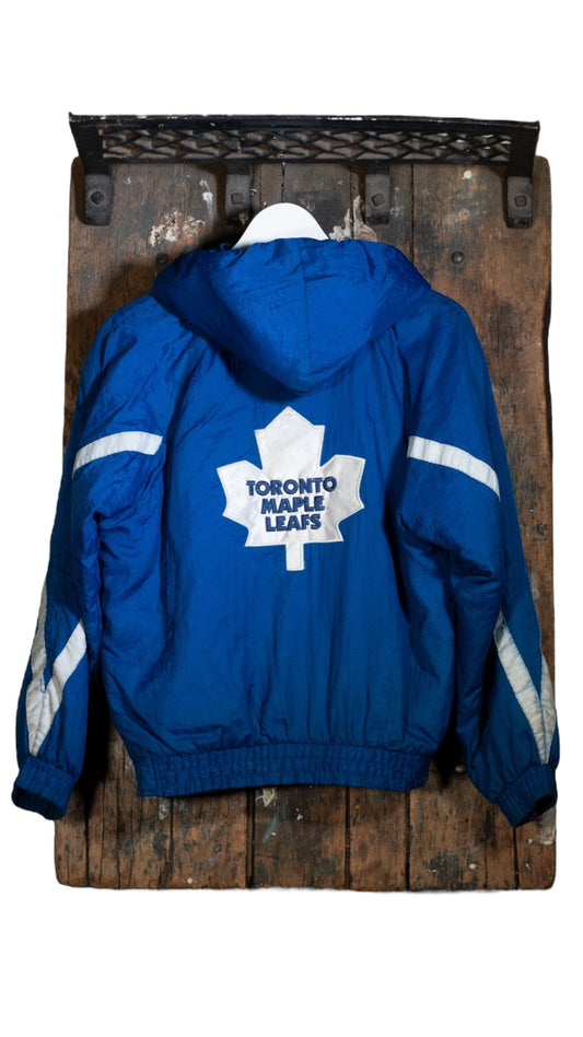 NHL Toronto Maple Leafs Blue Bomber Jacket Size L