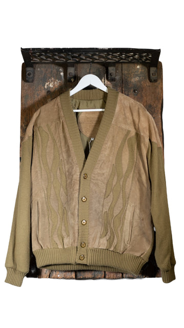 Mondo Uomo Suede/Knit Patched Jacket Size M-L