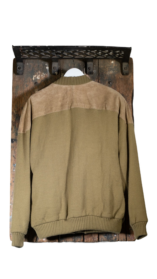 Mondo Uomo Suede/Knit Patched Jacket Size M-L