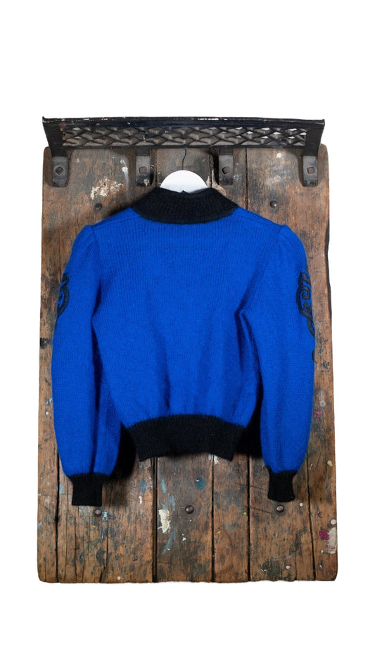 80's Christian Dior Prêt-à-Porter Knit Button-Up Sweater Size M