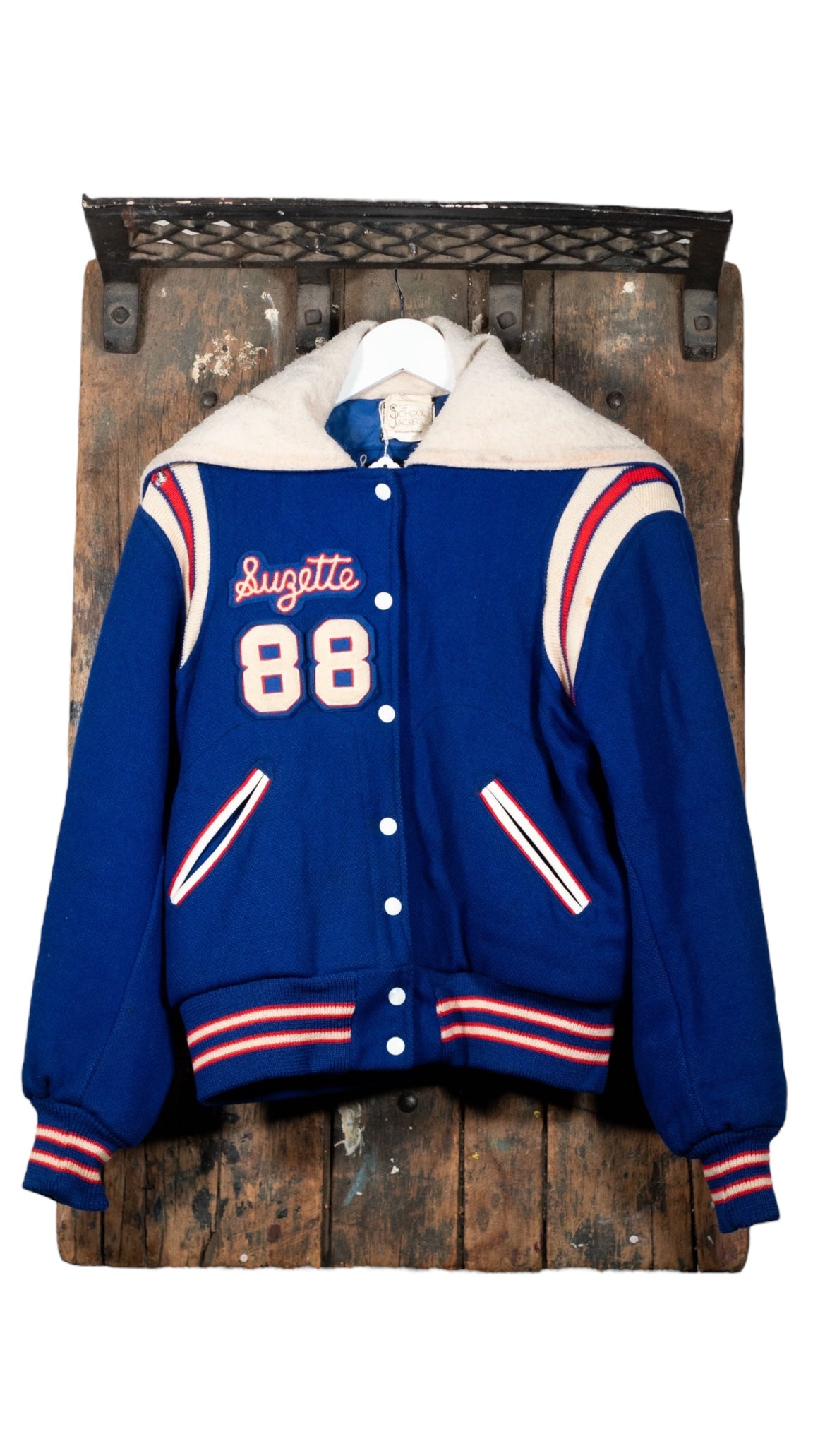 Vintage Huskies Wool Hooded Varsity Jacket