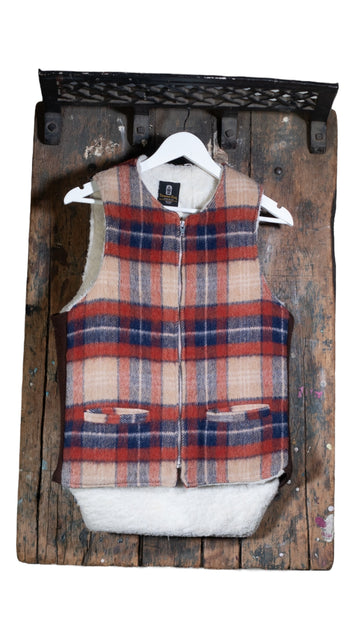 Thermo King Wool Plaid Vest Size S