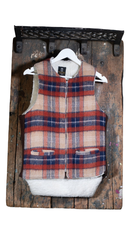 Thermo King Wool Plaid Vest Size S