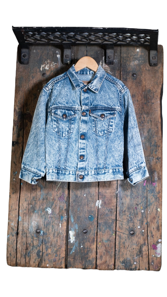 1980's Levi's Orange Tab Acid Wash Kid's Jean Jacket