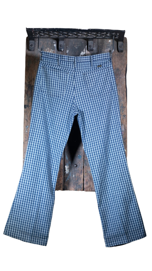 70's Wrangler Checkered Perm-Press Flares