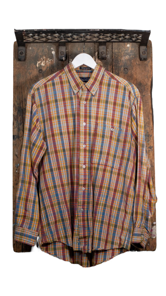 Oscar De La Renta Plaid Button-Up Shirt