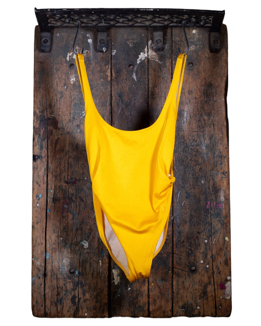 1980's Yves Saint Laurent Yellow Swimsuit